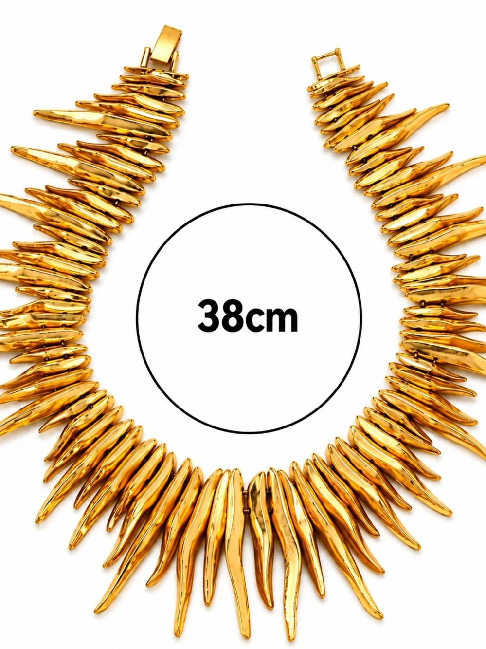Gold Spike Statement Necklace - Women Jewelry